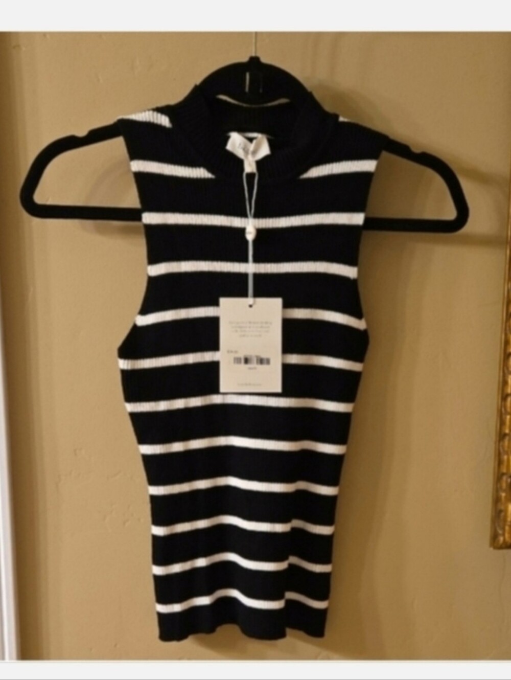 Bohme Black and White Striped Tank Top